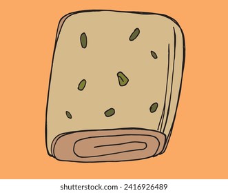 Outline illustration vector image of a bagel.
Hand drawn artwork of a bagel.
Simple cute original logo.
Hand drawn vector illustration for posters.