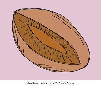 Esbozar la imagen vectorial de un bagel.
Dibujo a mano de un bagel.
Simple y lindo logo original.
Ilustración vectorial dibujada a mano para afiches.