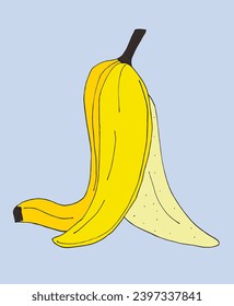 Ilustración de esquema de imagen vectorial de un plátano.
Obra artística hecha a mano de un plátano.
Simple y lindo logo original.
Ilustración vectorial dibujada a mano para afiches, tarjetas, camisetas.