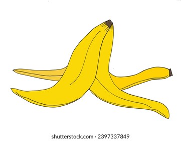 Outline illustration vector image of a banana.
Hand drawn artwork of a banana.
Simple cute original logo.
Hand drawn vector illustration for posters, cards, t-shirts.