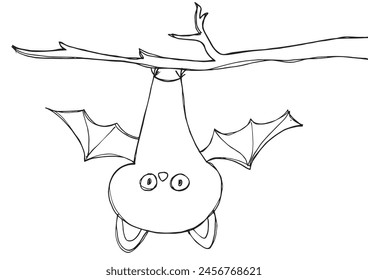 Outline illustration vector image of a bat.
Hand drawn artwork of a bat.
Simple cute original logo.
Hand drawn vector illustration for posters.