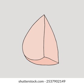 Umrissgrafik, Vektorbild des Schönheitsmischschwamms.
Handgezeichnetes Kunstwerk eines Schönheitsmischschwamms.
Einfaches, niedliches Original-Logo.
Handgezeichnete Vektorgrafik für Poster.