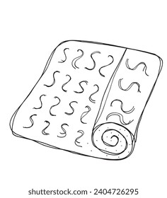 Outline illustration vector image of a blanket.
Hand drawn artwork of a blanket.
Simple cute original logo.
Hand drawn vector illustration for posters