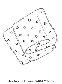 Ilustración de esquema de imagen vectorial de una manta.
Obra artística de mano de una manta.
Simple y lindo logo original.
Ilustración vectorial dibujada a mano para afiches