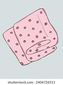 Outline illustration vector image of a blanket.
Hand drawn artwork of a blaynket.
Simple cute original logo.
Hand drawn vector illustration for posters