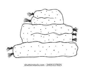 Outline illustration vector image of a blanket.
Hand drawn artwork of a blanket.
Simple cute original logo.
Hand drawn vector illustration for posters