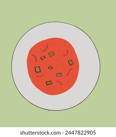 Outline illustration vector image of a bowl of a soup.
Hand drawn artwork of a bowl of a soup.
Simple cute original logo.
Hand drawn vector illustration for posters.
