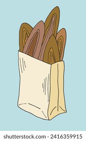 Umfassende Vektorgrafik eines Brotes.
Handgezeichnete Kunstwerke eines Brotes.
Einfaches, niedliches Originallogo.
Handgezeichnete Vektorgrafik für Poster