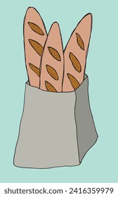 Outline illustration vector image of a bread.
Hand drawn artwork of a bread.
Simple cute original logo.
Hand drawn vector illustration for posters