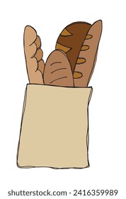 Outline illustration vector image of a bread.
Hand drawn artwork of a bread.
Simple cute original logo.
Hand drawn vector illustration for posters