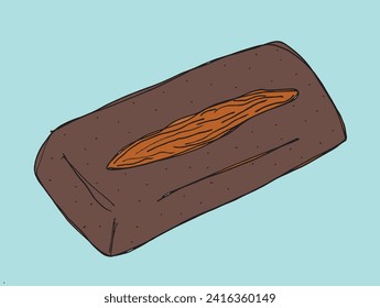 Outline illustration vector image of a bread.
Hand drawn artwork of a bread.
Simple cute original logo.
Hand drawn vector illustration for posters