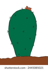 Outline illustration vector image of a cactus.
Hand drawn artwork of a cactus.
Simple cute original logo.
Hand drawn vector illustration for posters.