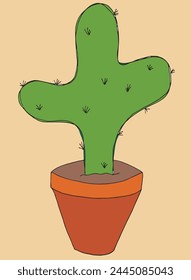 Ilustración esquemática Imagen de Vector de un cactus.
Dibujo a mano de un cactus.
Simple lindo logotipo original.
Ilustración vectorial dibujada a mano para carteles.