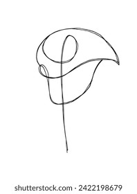 Outline illustration vector image of a calla flower.
Hand drawn artwork of a calla flowers.
Simple cute original logo.
Hand drawn vector illustration for posters.