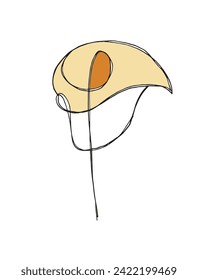 Outline illustration vector image of a calla flower.
Hand drawn artwork of a calla flowers.
Simple cute original logo.
Hand drawn vector illustration for posters.