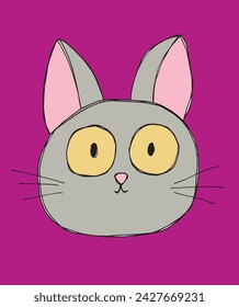 Outline illustration vector image of a cat.
Hand drawn artwork of a cat.
Simple cute original logo.
Hand drawn vector illustration for posters.