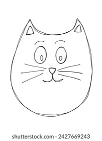 Outline illustration vector image of a cat.
Hand drawn artwork of a cat.
Simple cute original logo.
Hand drawn vector illustration for posters.