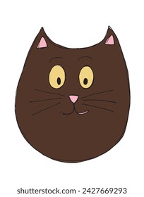 Outline illustration vector image of a cat.
Hand drawn artwork of a cat.
Simple cute original logo.
Hand drawn vector illustration for posters.