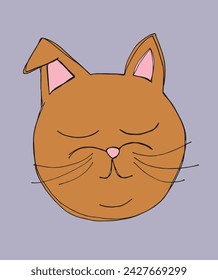 Outline illustration vector image of a cat.
Hand drawn artwork of a cat.
Simple cute original logo.
Hand drawn vector illustration for posters.
