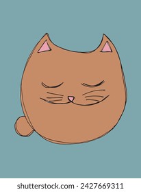 Ilustración de contorno de imagen vectorial de un gato.
Dibujo a mano de un gato.
Simple lindo logotipo original.
Dibujado a mano ilustración vectorial para carteles.