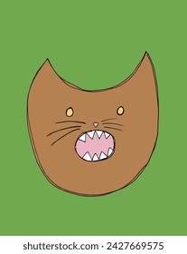 Outline illustration vector image of a cat.
Hand drawn artwork of a cat.
Simple cute original logo.
Hand drawn vector illustration for posters.