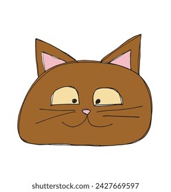 Outline illustration vector image of a cat.
Hand drawn artwork of a cat.
Simple cute original logo.
Hand drawn vector illustration for posters.