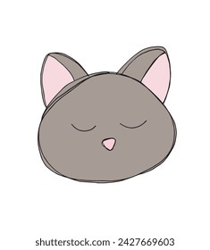 Outline illustration vector image of a cat.
Hand drawn artwork of a cat.
Simple cute original logo.
Hand drawn vector illustration for posters.