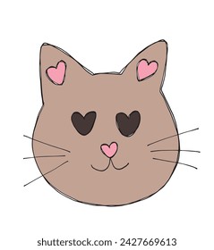 Outline illustration vector image of a cat.
Hand drawn artwork of a cat.
Simple cute original logo.
Hand drawn vector illustration for posters.
