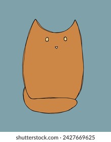 Outline illustration vector image of a cat.
Hand drawn artwork of a cat.
Simple cute original logo.
Hand drawn vector illustration for posters.