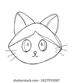 Outline illustration vector image of a cat.
Hand drawn artwork of a cat.
Simple cute original logo.
Hand drawn vector illustration for posters.