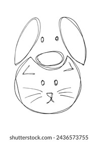 Outline illustration vector image of a cat and dog.
Hand drawn artwork of a cat and dog logo.
Simple cute original logo.
Hand drawn vector illustration for posters.