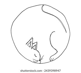 Ilustración de contorno de imagen vectorial de un gato.
Dibujo a mano del logo de un gato.
Simple lindo logotipo original.
Dibujado a mano ilustración vectorial para carteles.