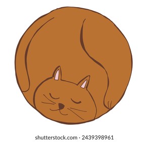 Umriss-Illustration Vektor-Bild einer Katze.
Handgezeichnetes Kunstwerk eines Katzenlogos.
Einfaches, niedliches Original-Logo.
Handgezeichnete Vektor-Illustration für Poster.
