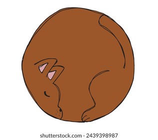 Outline illustration vector image of a  cat.
Hand drawn artwork of a cat logo.
Simple cute original logo.
Hand drawn vector illustration for posters.