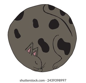 Outline illustration vector image of a  cat.
Hand drawn artwork of a cat logo.
Simple cute original logo.
Hand drawn vector illustration for posters.