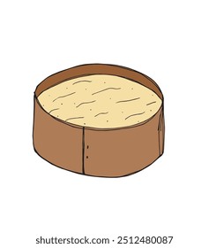 Outline illustration vector image of a cheese.
Hand drawn artwork of a cheese.
Simple cute original logo.
Hand drawn vector illustration for posters.