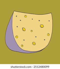 Outline illustration vector image of a cheese.
Hand drawn artwork of a cheese.
Simple cute original logo.
Hand drawn vector illustration for posters.