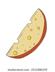 Outline illustration vector image of a cheese.
Hand drawn artwork of a cheese.
Simple cute original logo.
Hand drawn vector illustration for posters.