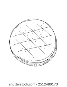 Outline illustration vector image of a cheese.
Hand drawn artwork of a cheese.
Simple cute original logo.
Hand drawn vector illustration for posters.