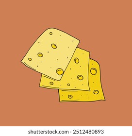 Outline illustration vector image of a cheese.
Hand drawn artwork of a cheese.
Simple cute original logo.
Hand drawn vector illustration for posters.