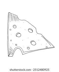 Outline illustration vector image of a cheese.
Hand drawn artwork of a cheese.
Simple cute original logo.
Hand drawn vector illustration for posters.