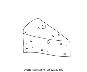 Outline illustration vector image of a cheese.
Hand drawn artwork of a cheese.
Simple cute original logo.
Hand drawn vector illustration for posters.