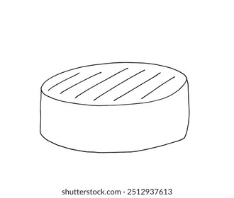 Outline illustration vector image of a cheese.
Hand drawn artwork of a cheese.
Simple cute original logo.
Hand drawn vector illustration for posters.