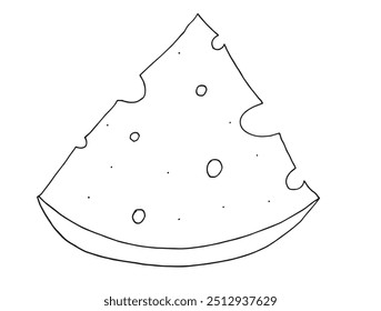 Imagem vetorial da ilustração do contorno de um queijo.
Arte desenhada à mão de um queijo.
Simples bonito logotipo original.
Ilustração vetorial desenhada à mão para cartazes.