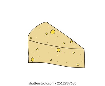 Outline illustration vector image of a cheese.
Hand drawn artwork of a cheese.
Simple cute original logo.
Hand drawn vector illustration for posters.