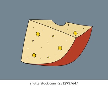 Esquema ilustración Vector Imagen de un queso.
Dibujado a mano obra de arte de un queso.
Logo original lindo simple.
Ilustración vectorial dibujada a mano para carteles.