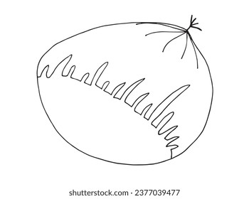 Outline illustration vector image of a chestnut.
Hand drawn artwork of a chestnut. 
Simple cute original logo.
Hand drawn vector illustration for posters, cards, t-shirts.