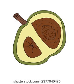 Outline illustration vector image of a chestnut.
Hand drawn artwork of a chestnut. 
Simple cute original logo.
Hand drawn vector illustration for posters, cards, t-shirts.