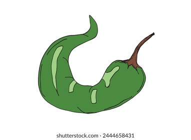 Outline illustration vector image of a chili pepper.
Hand drawn artwork of a hot pepper.
Simple cute original logo.
Hand drawn vector illustration for posters.