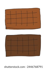 Outline illustration vector image of a chocolate.
Hand drawn artwork of a chocolate.
Simple cute original logo.
Hand drawn vector illustration for posters.
